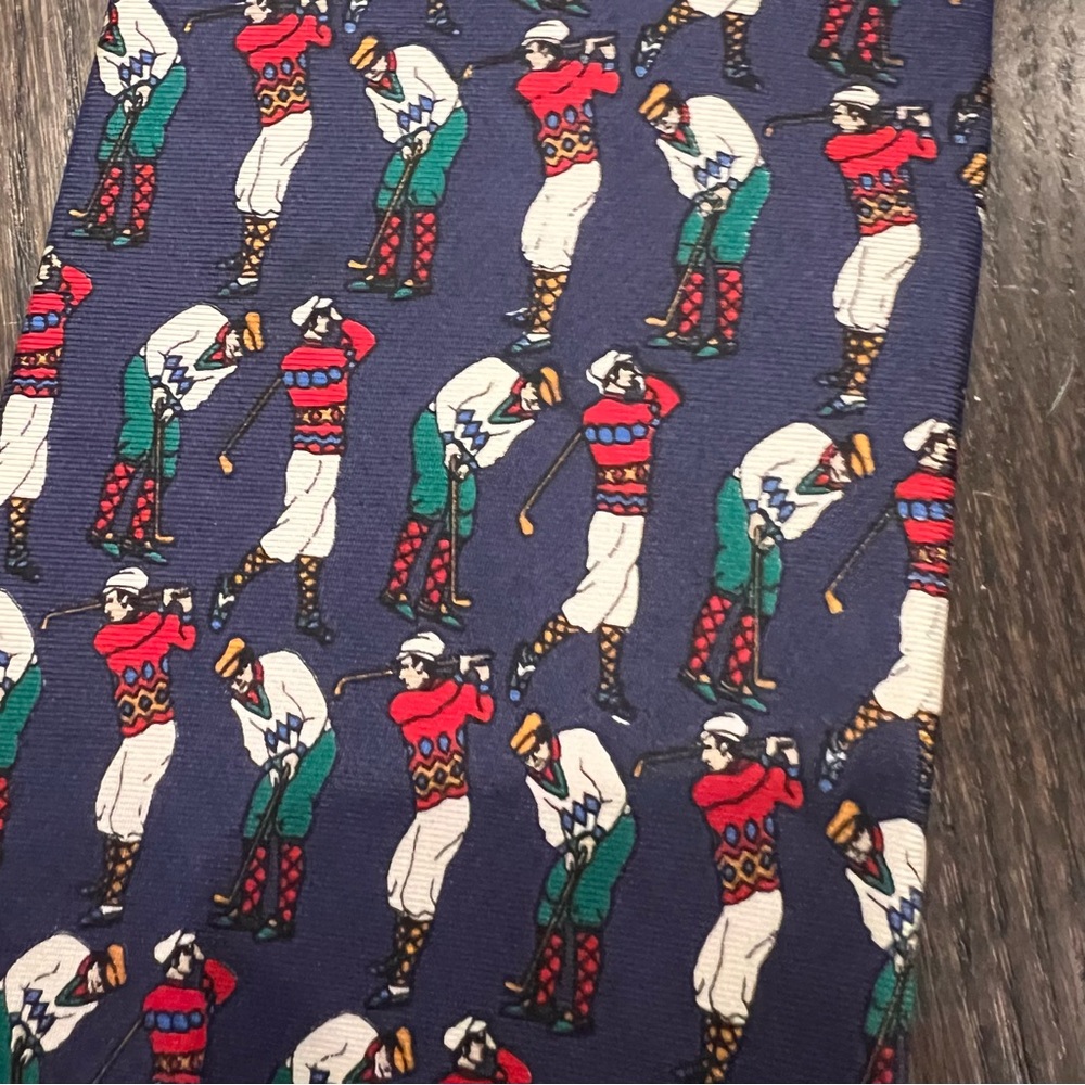 Colorful Golf Patterned Tie - Picture 3 of 4